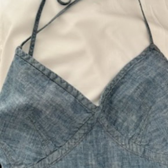 GAP denim halter dress Size 10 - Picture 3 of 5